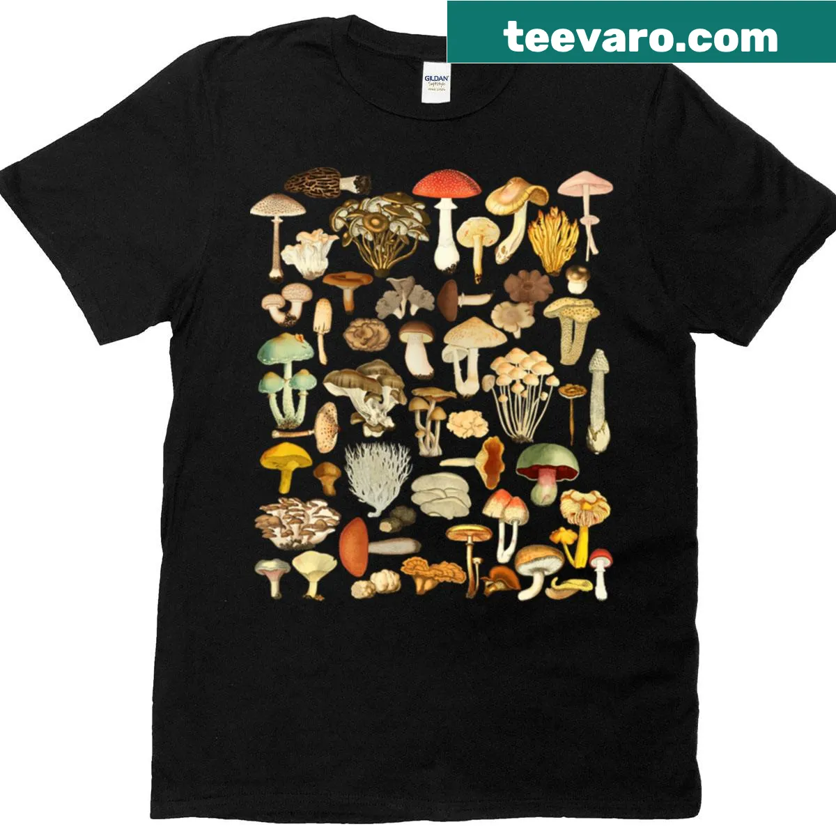 Mushroom Whisperer illustration t-shirt for mycology enthusiasts — on a men's t-shirt