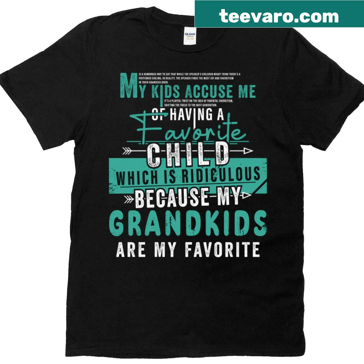 Funny t-shirt with text about favorite children — on a men's t-shirt