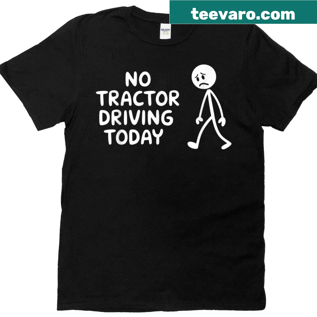 Funny T-shirt for tractor lovers featuring a playful phrase — on a men's t-shirt