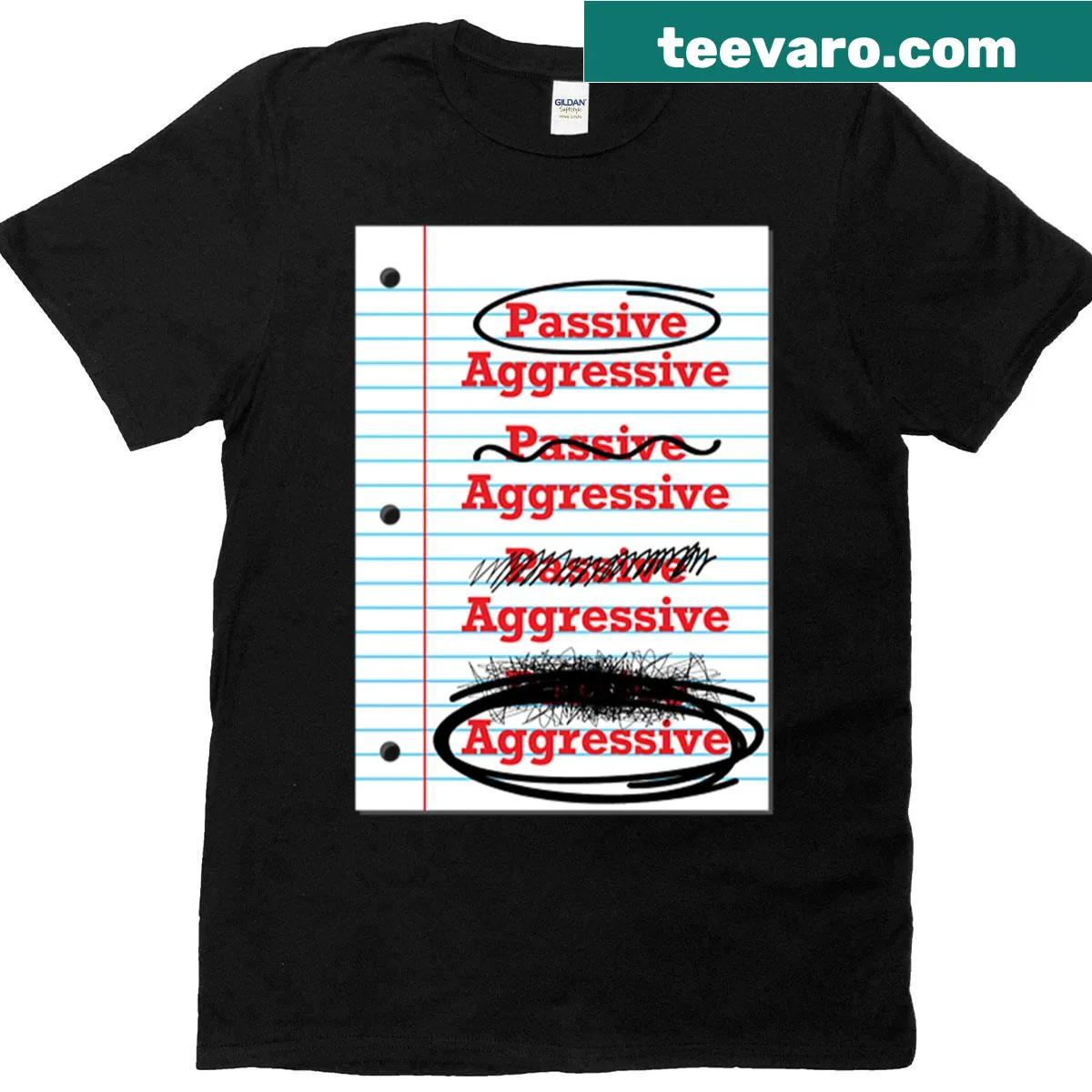 Sarcastic Passive Aggressive Test t-shirt with bold text — on a men's t-shirt