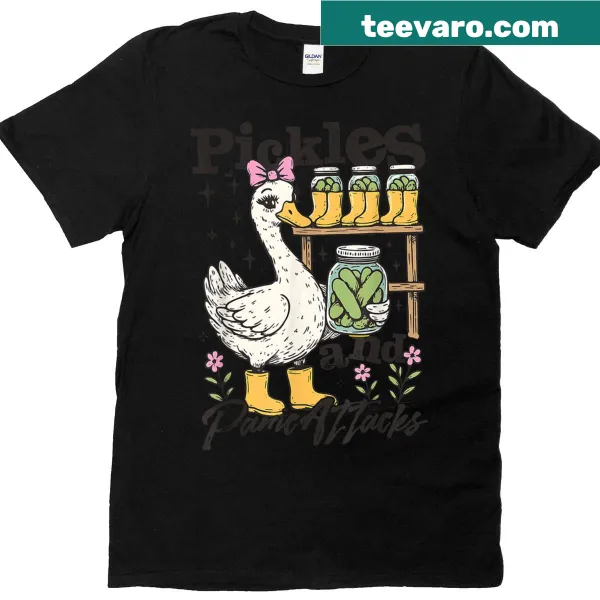 Funny Goose Mental Health Humor T-shirt with whimsical goose illustration