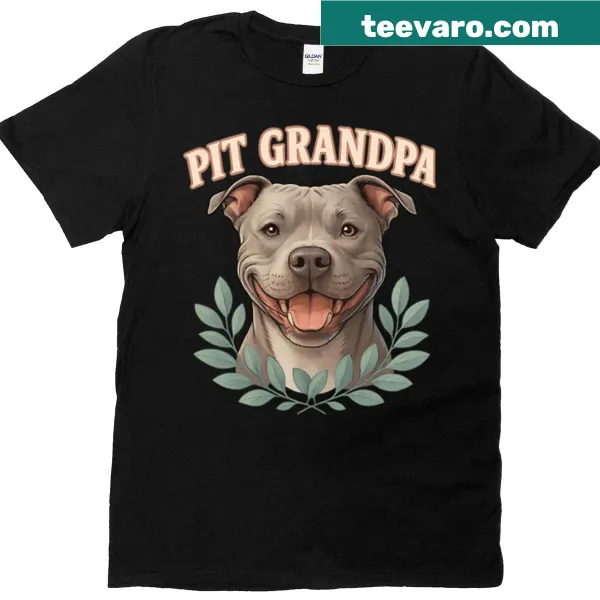Oversized t-shirt featuring 'Pit Grandpa' with sage leaf illustrations