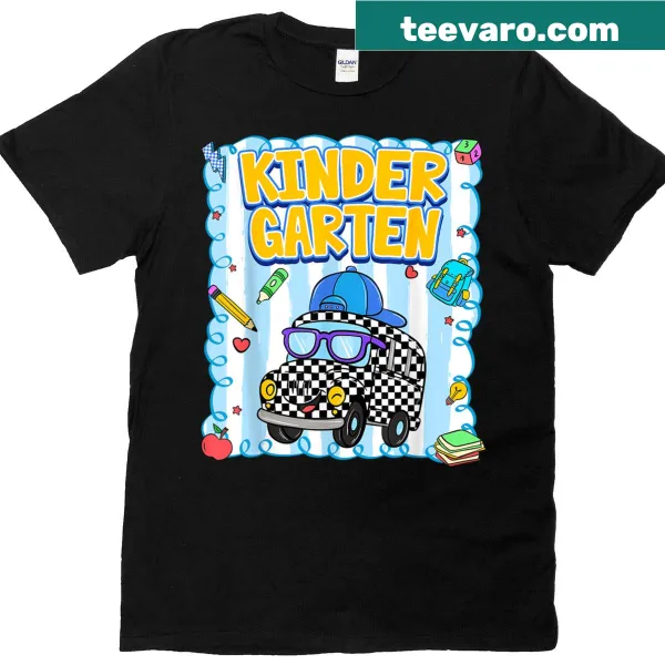 Illustration of a boy's first day of school on a t-shirt