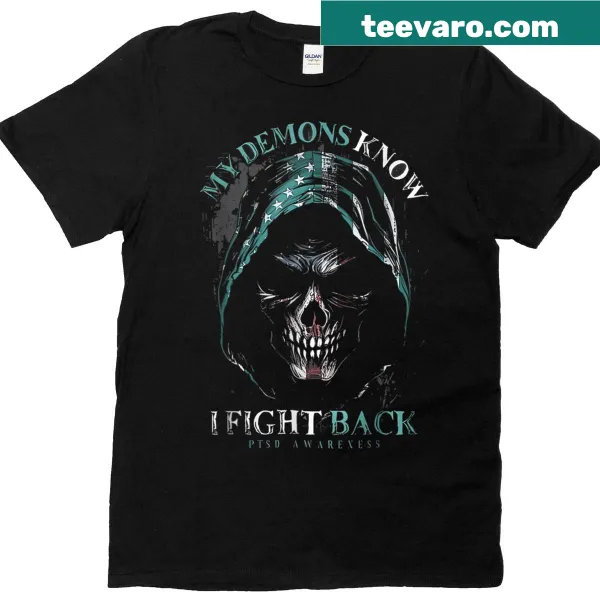 Inspirational t-shirt focusing on PTSD and mental health awareness