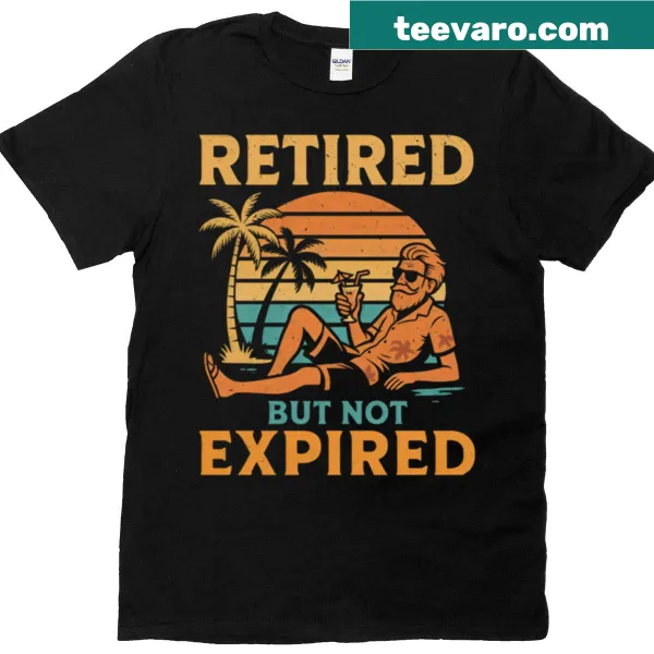 Light-hearted oversized t-shirt about retirement humor