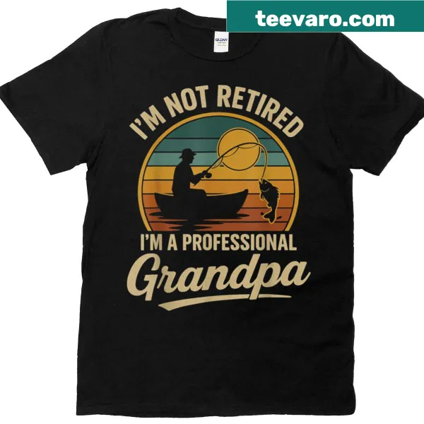Funny T-shirt for grandpas featuring fishing-themed typography