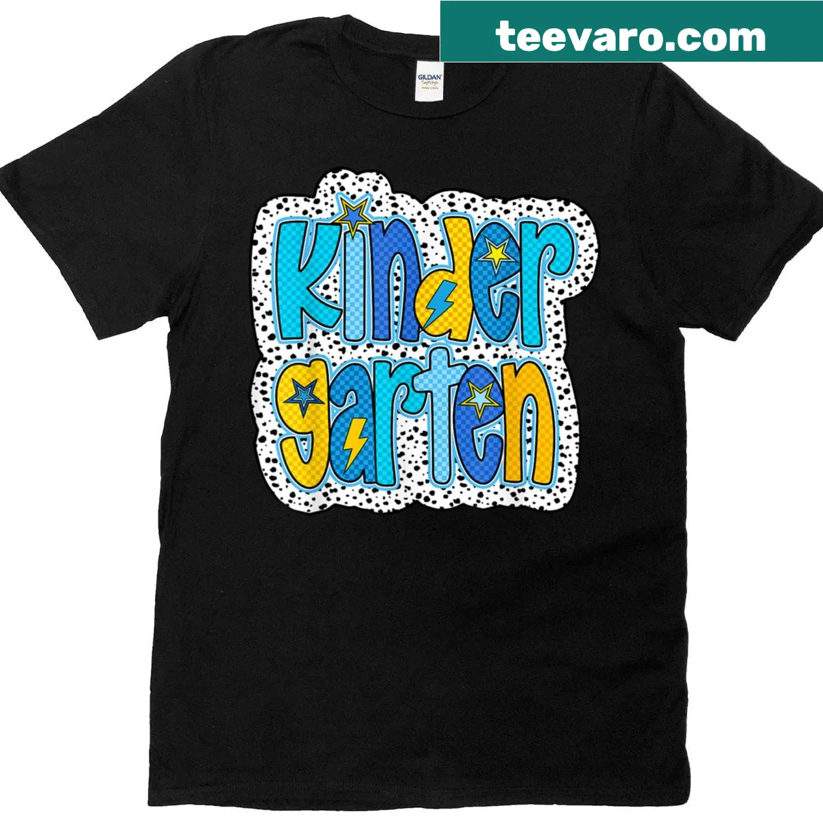 Retro Kindergarten T-shirt for boys with playful graphic — on a men's t-shirt