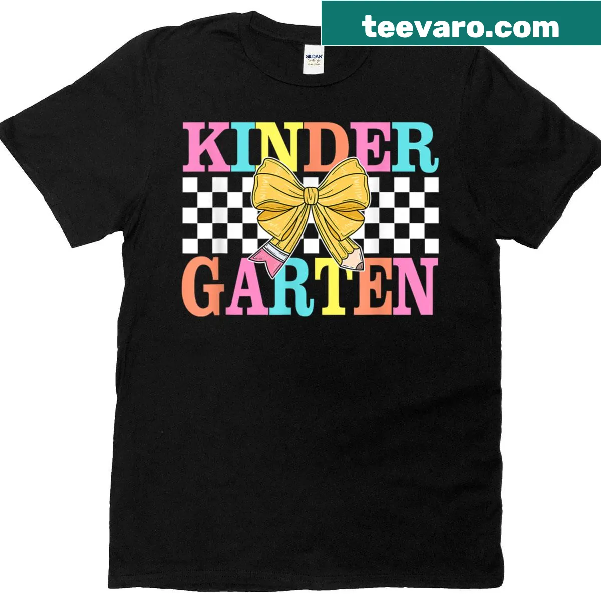 T-shirt for girls featuring kindergarten team-themed illustrations — on a men's t-shirt