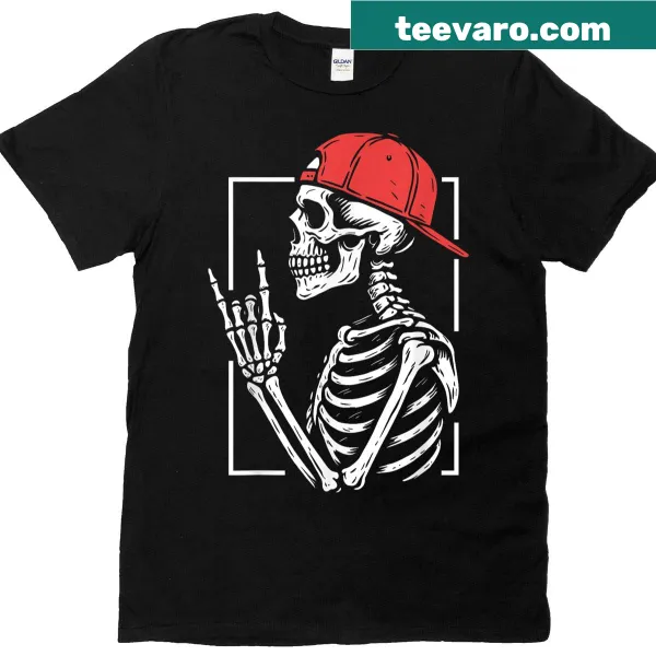 Rock on skeleton Halloween T-shirt for boys