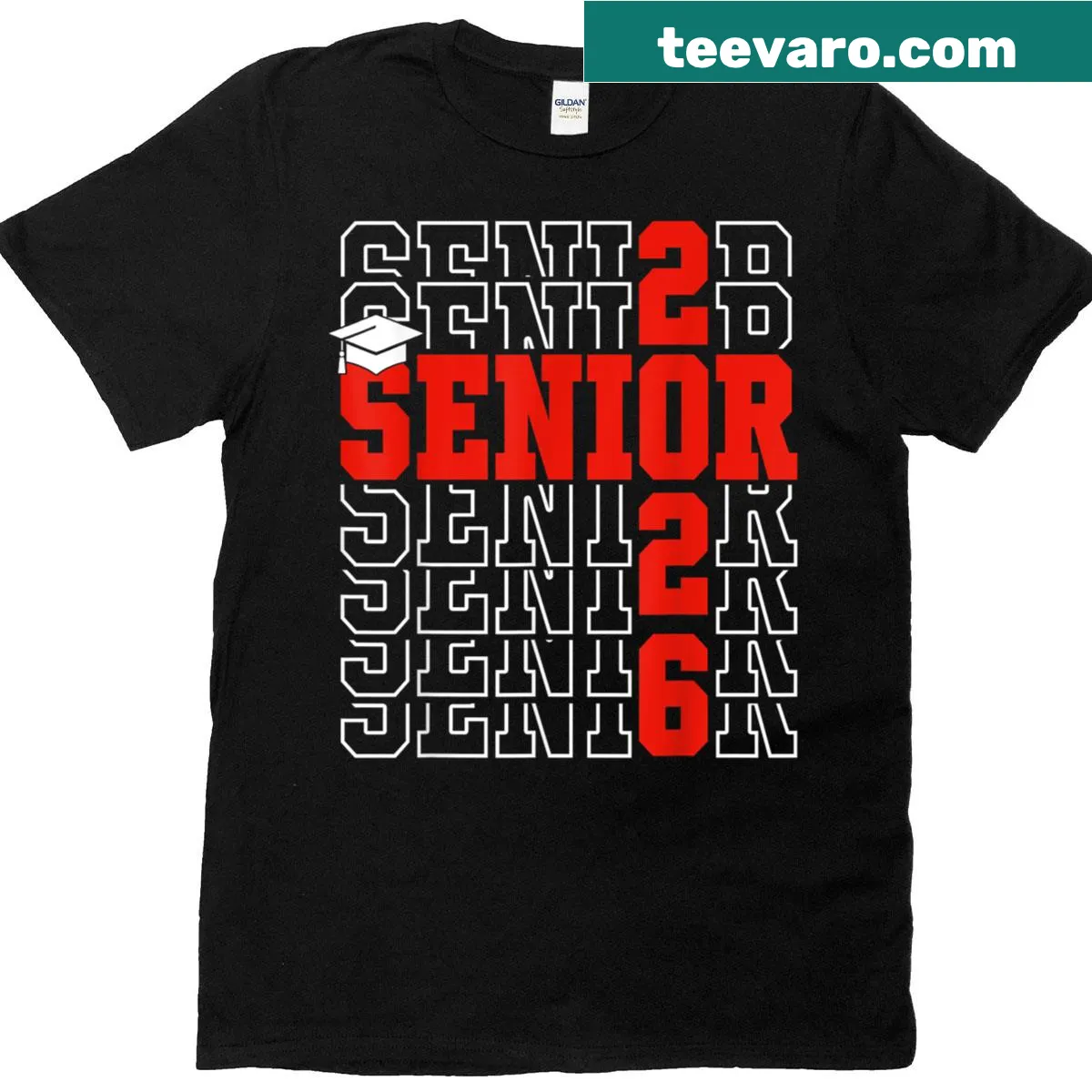 Graduation shirt with 'My Last First Day' text for seniors — on a men's t-shirt
