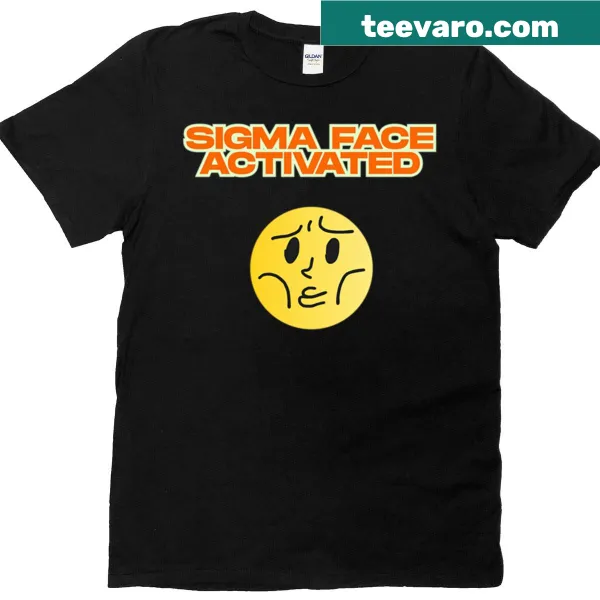 Graphic of the Sigma Face meme on a T-shirt