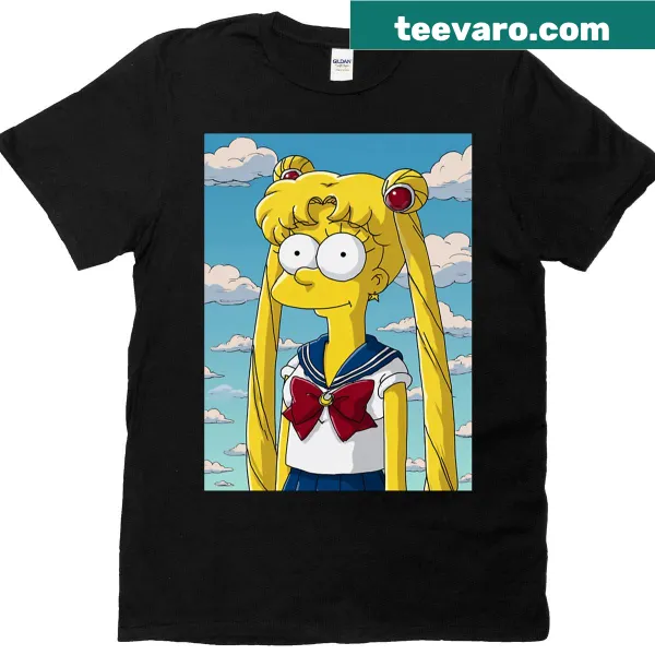 Sailor Moon T-shirt featuring a smiling character graphic