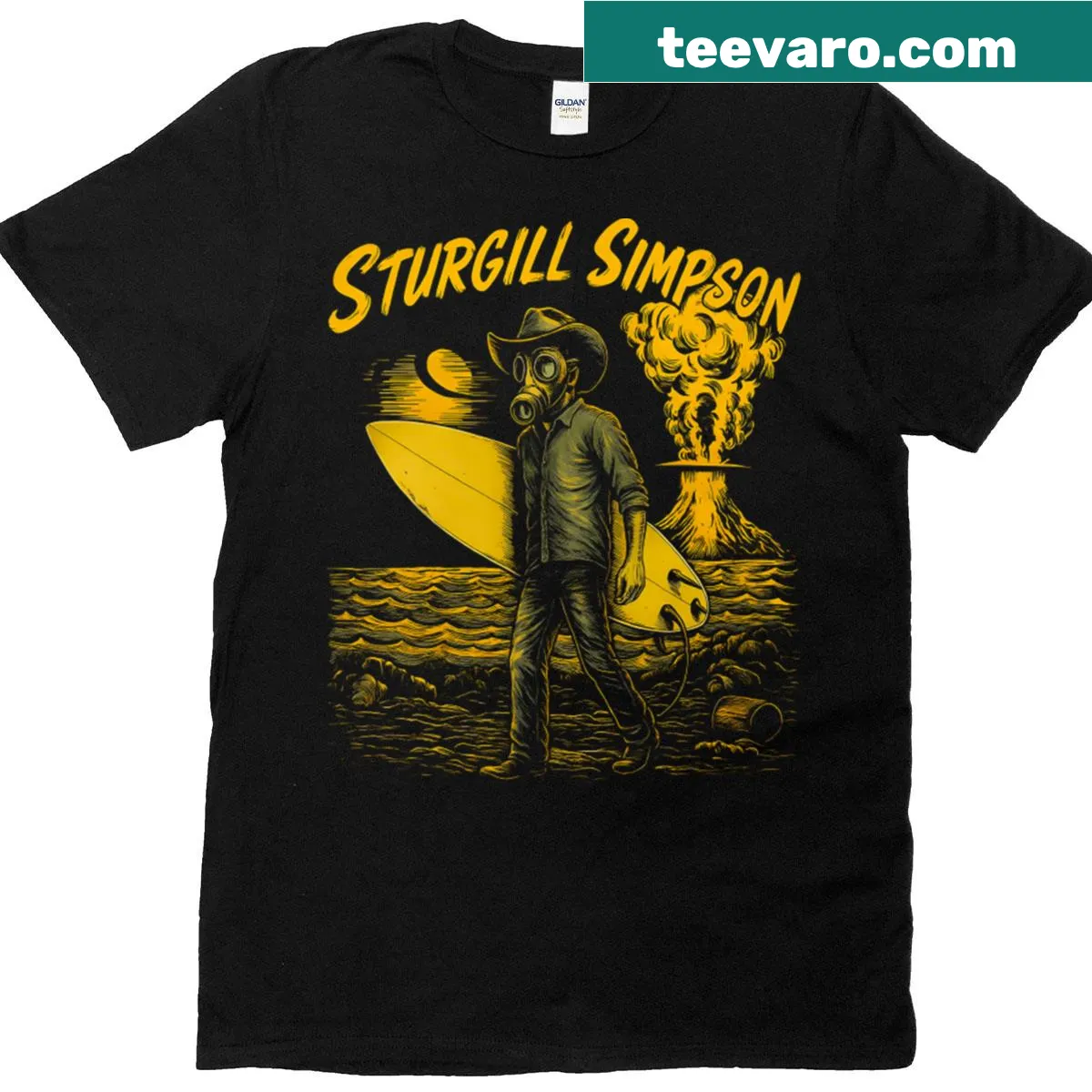 Retro Sturgill Simpson graphic on T-shirt — on a men's t-shirt