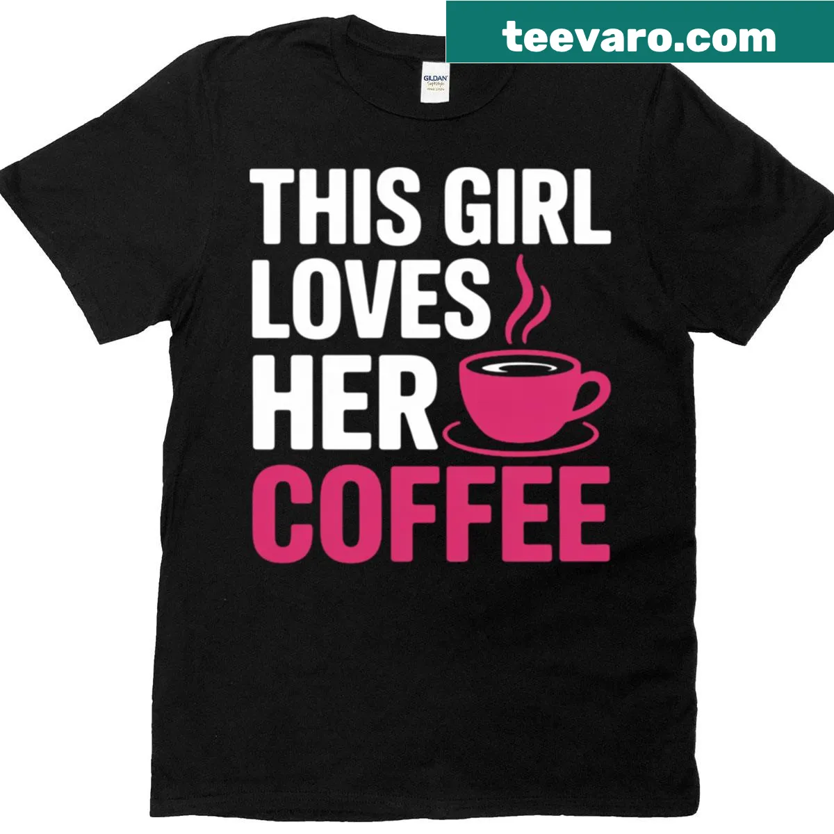 T-shirt declaring love for coffee with fun typography — on a men's t-shirt