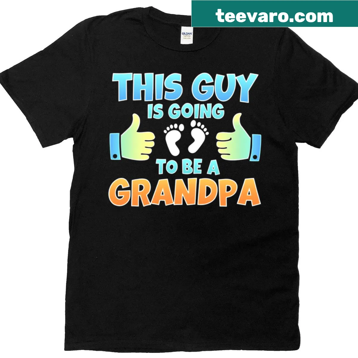 T-shirt announcing 'This Guy Is Going To Be A Grandpa' — on a men's t-shirt
