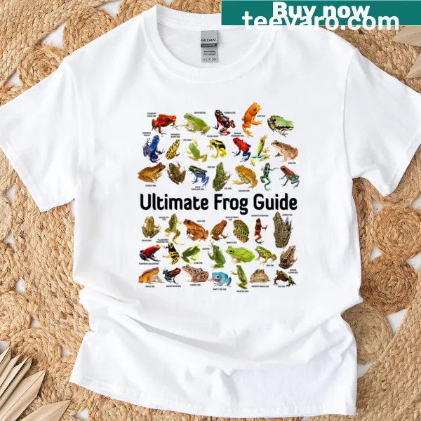 Cottagecore aesthetic t-shirt with frogs and mushrooms