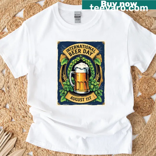 Vintage design celebrating International Beer Day T-shirt