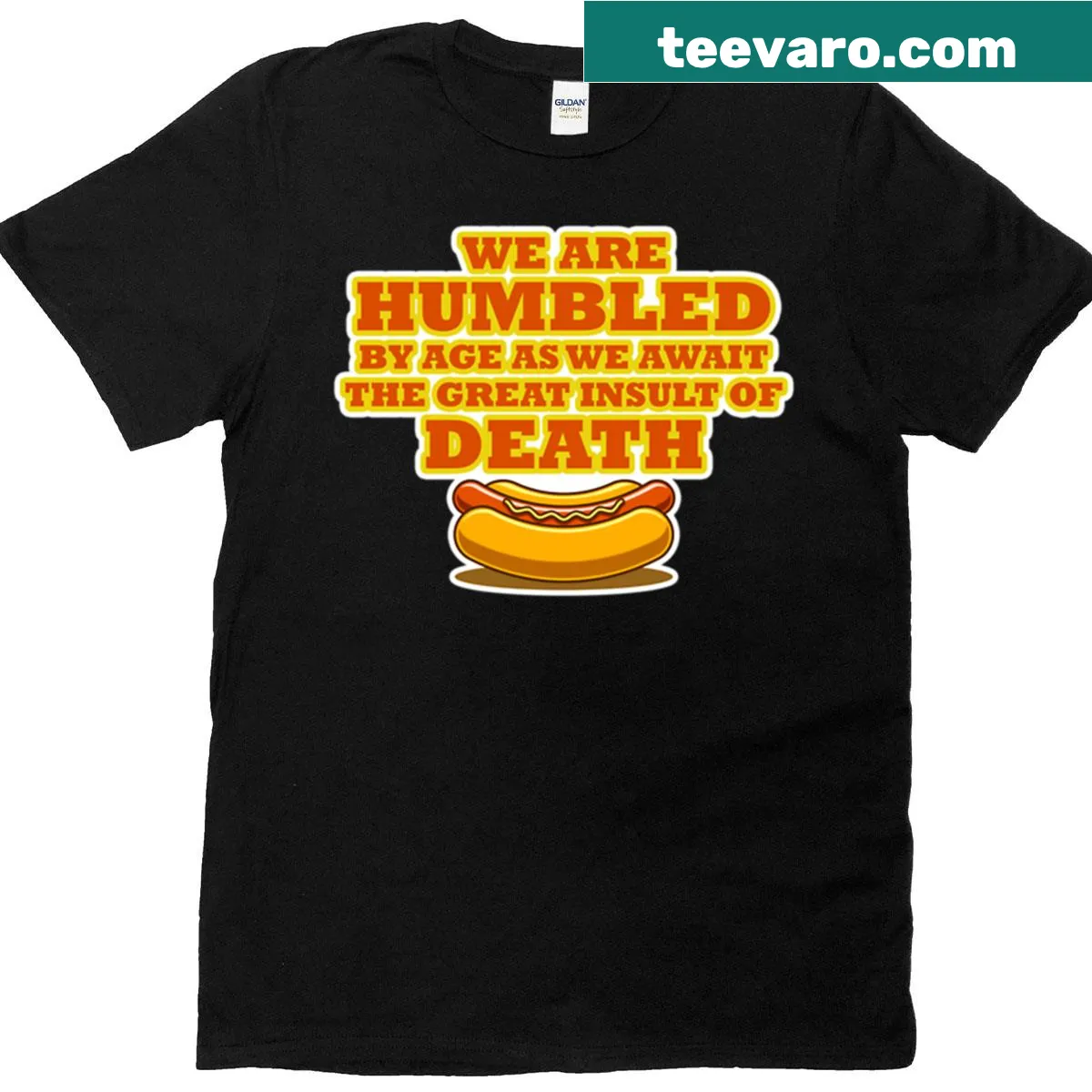 Humorous T-shirt about aging and life's realities — on a men's t-shirt
