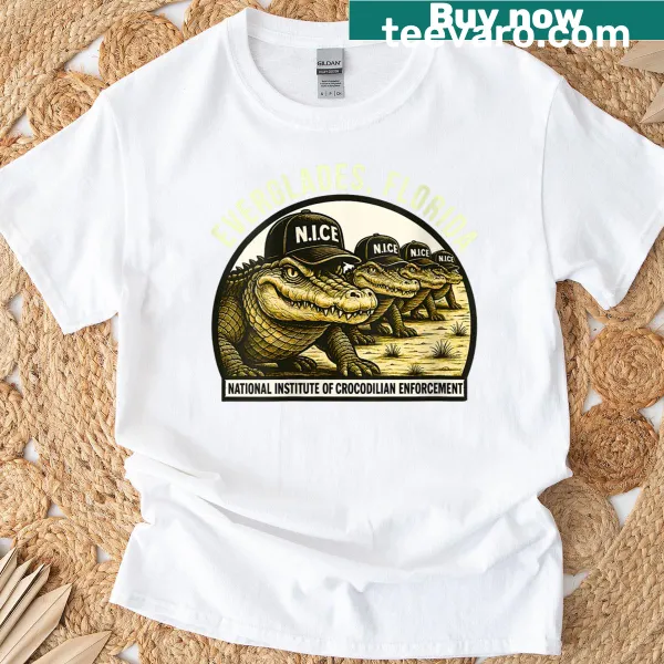 Funny alligator parody T-shirt with Everglades theme