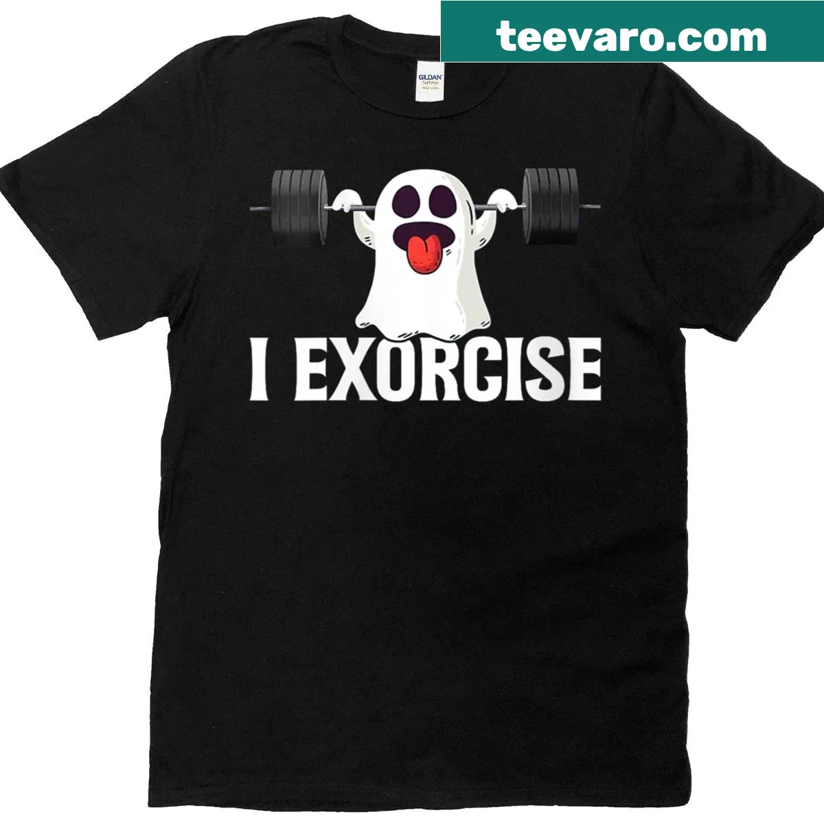 Funny Halloween-themed T-shirt for gym workouts — on a men's t-shirt