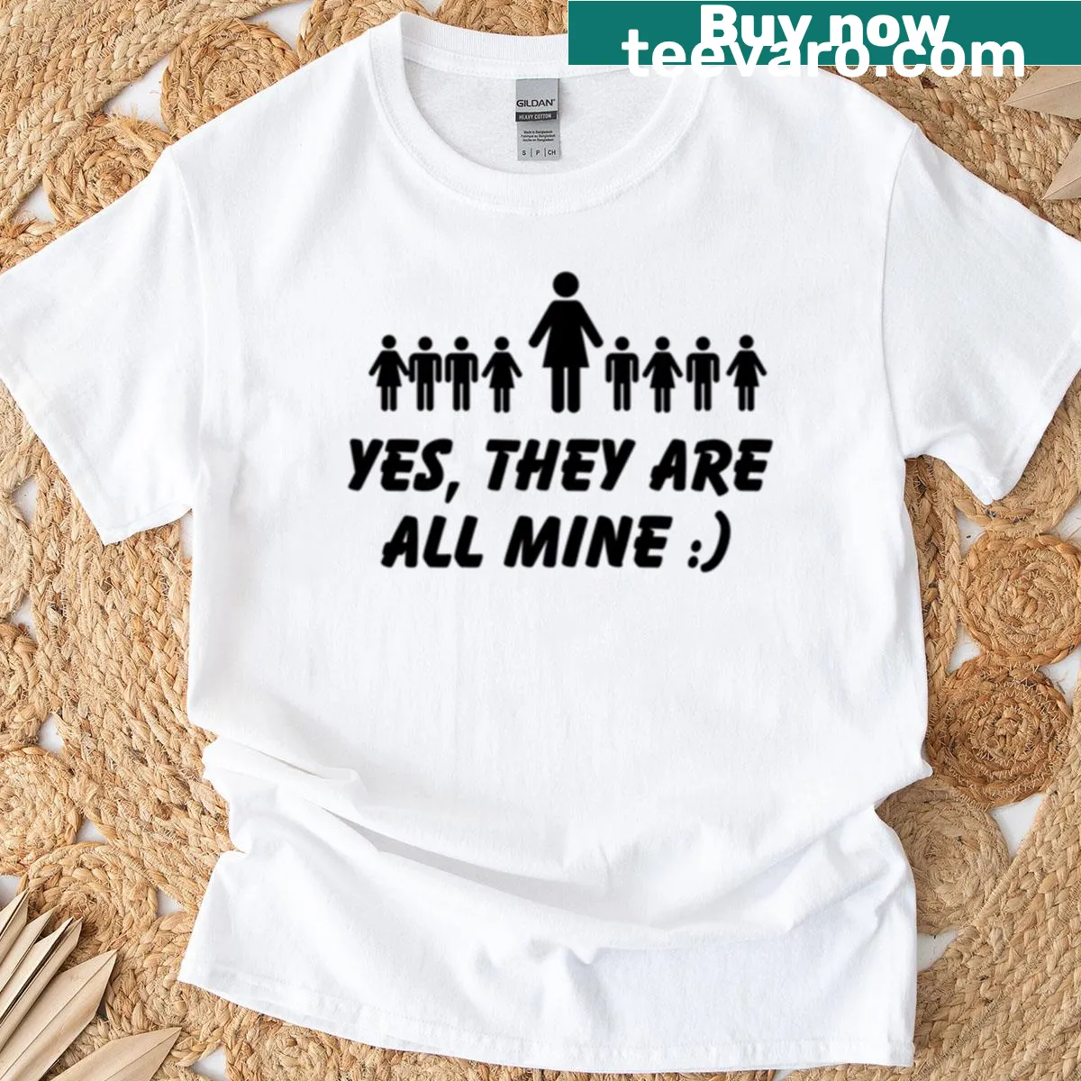 Playful typography t-shirt stating ownership — on a men's t-shirt