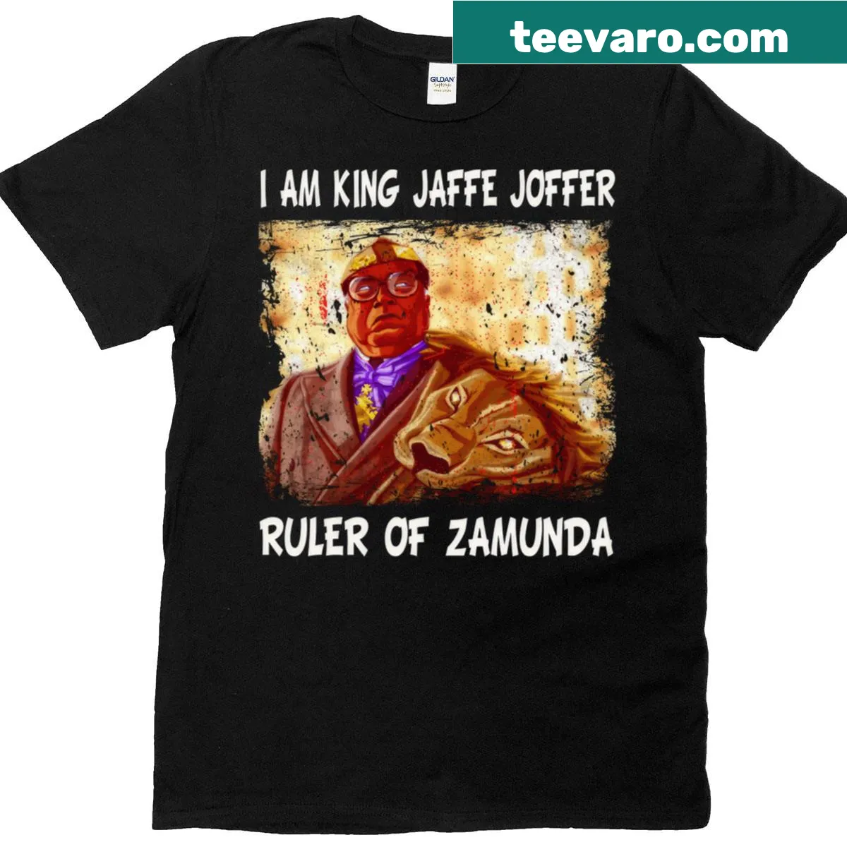 Illustrative t-shirt inspired by Zamunda to NYC from 'Coming to America' — on a men's t-shirt