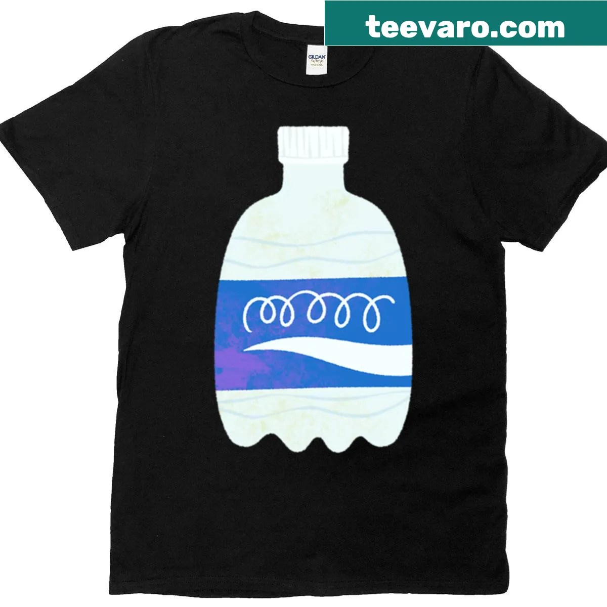 Playful t-shirt featuring a carbonated drink design — on a men's t-shirt