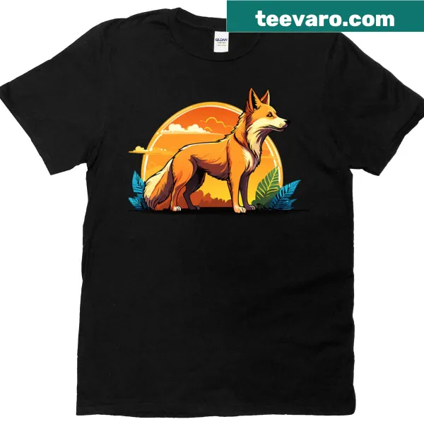 Illustration of an Australian dingo on a t-shirt