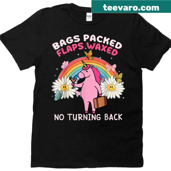 Funny unicorn graphic with vacation theme on a T-shirt