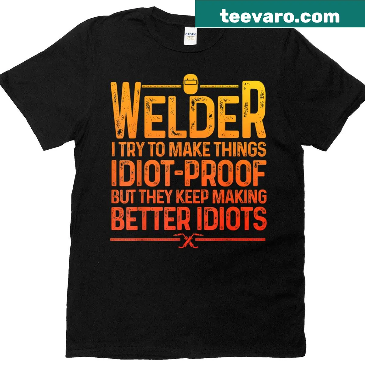 Welding-themed T-shirt highlighting MIG and TIG welding — on a men's t-shirt