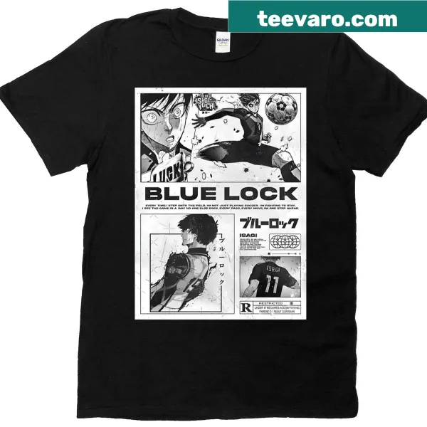 T-shirt featuring Isagi Yoichi in an artistic design