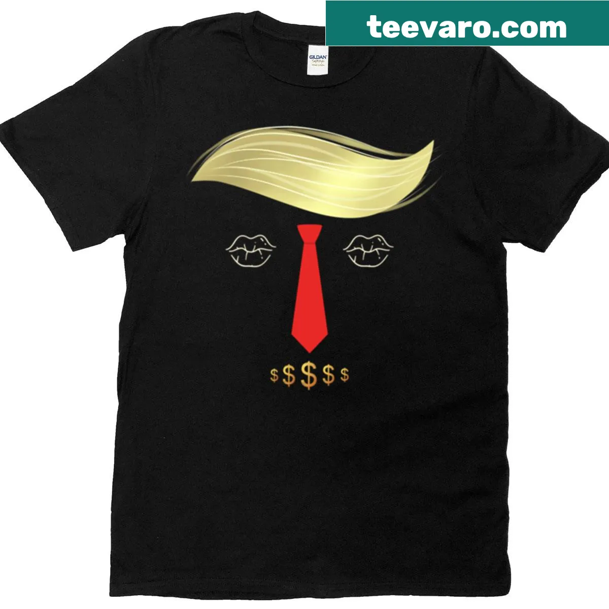 Cartoon parody of a president on a humorous t-shirt — on a men's t-shirt