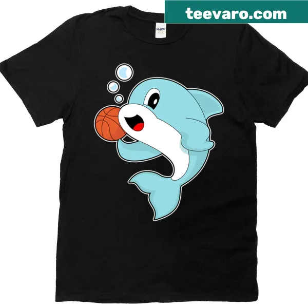 Dolphin basketball player graphic T-shirt