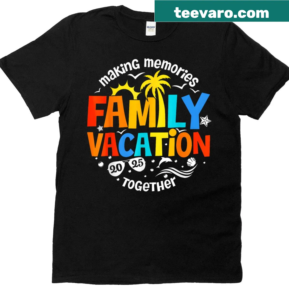 Matching family vacation T-shirt with a sentimental message — on a men's t-shirt