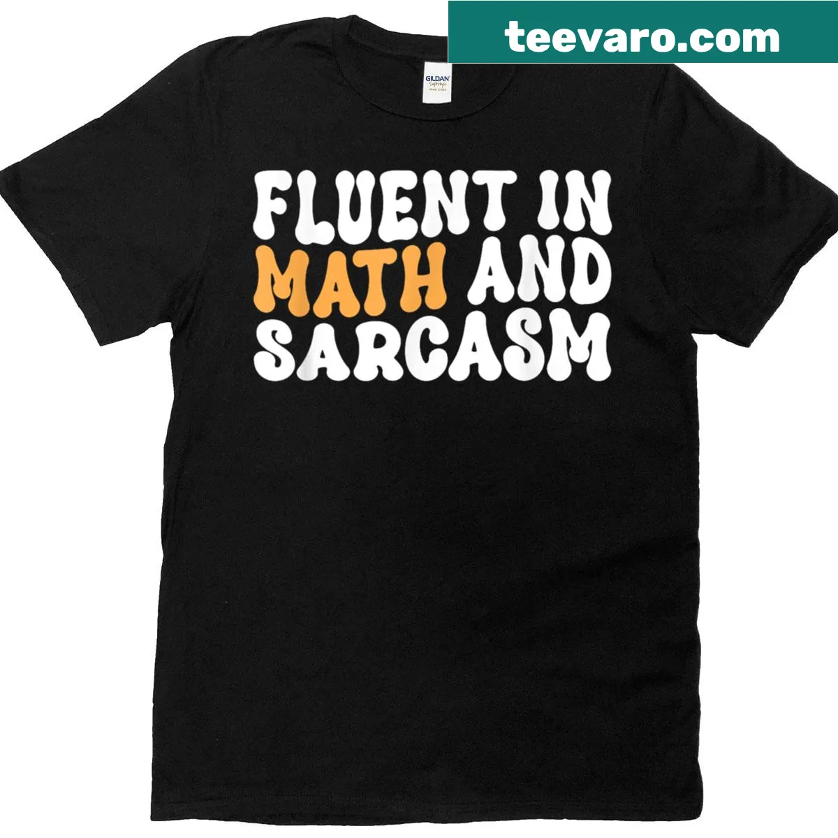 Funny math teacher t-shirt with sarcasm text — on a men's t-shirt