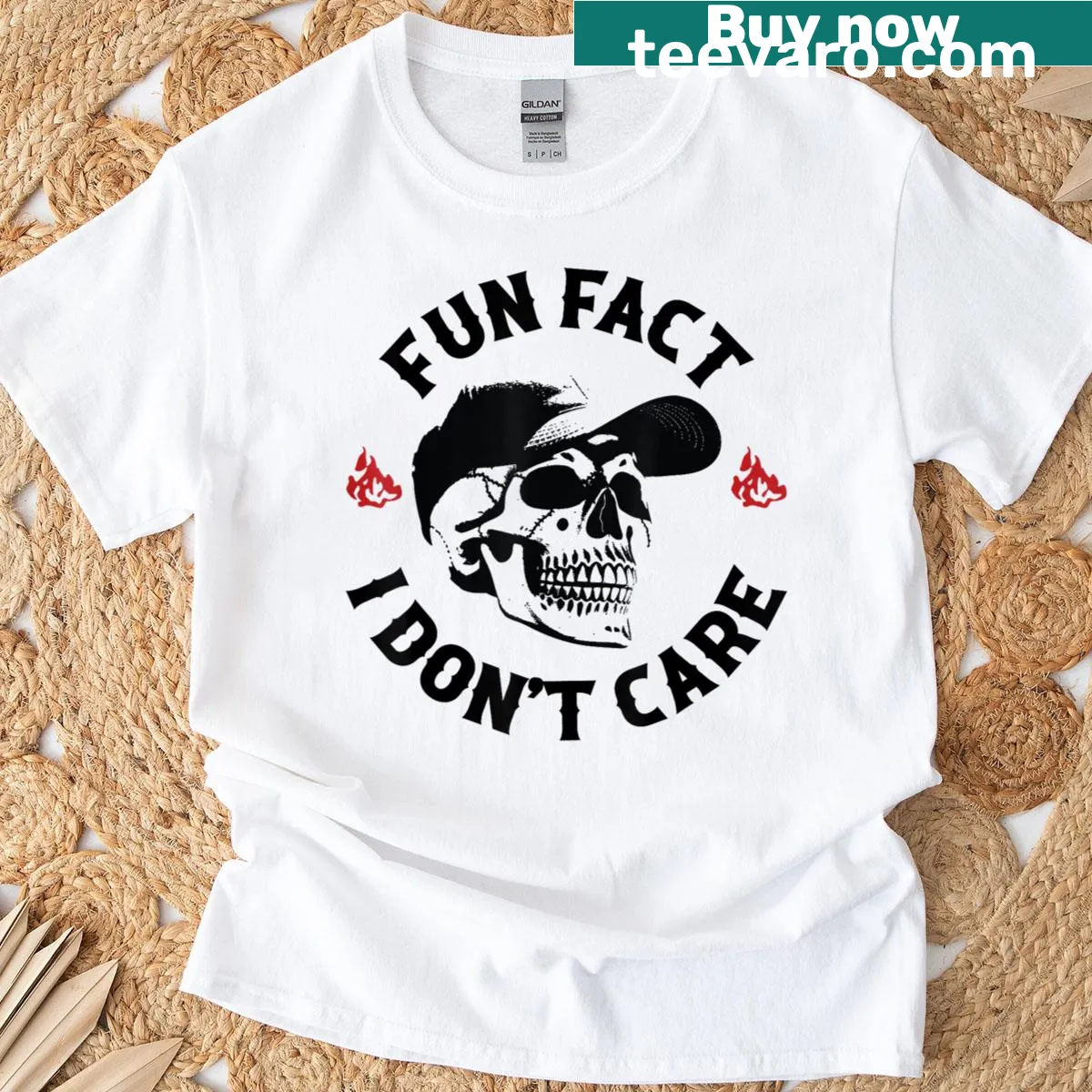 Sarcastic humor graphic featuring a skull on a T-shirt — on a men's t-shirt