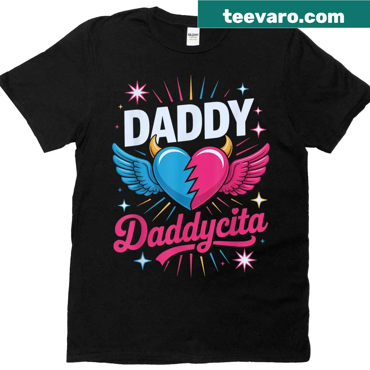 Bilingual dad humor t-shirt featuring the word 'Daddycita' — on a men's t-shirt