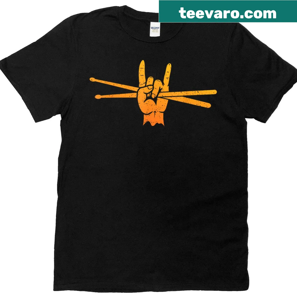 Funny drummer-themed T-shirt with playful graphic — on a men's t-shirt