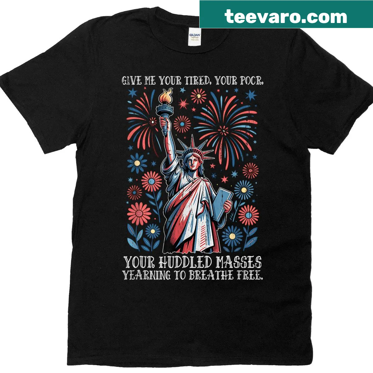 Inspirational quote typography on a t-shirt — on a men's t-shirt
