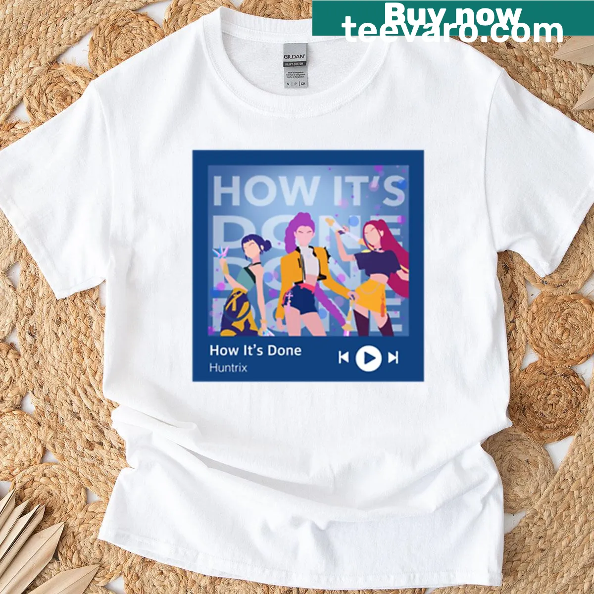 Illustration inspired by Spotify cover image on a t-shirt — on a men's t-shirt