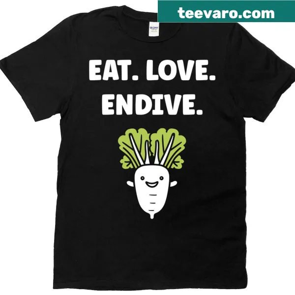 Minimalist T-shirt with humorous endive quote