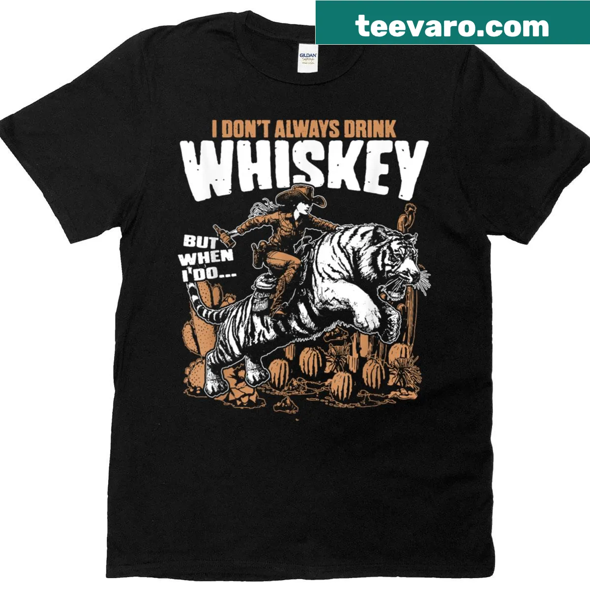 Vintage T-shirt with humorous whiskey quote — on a men's t-shirt