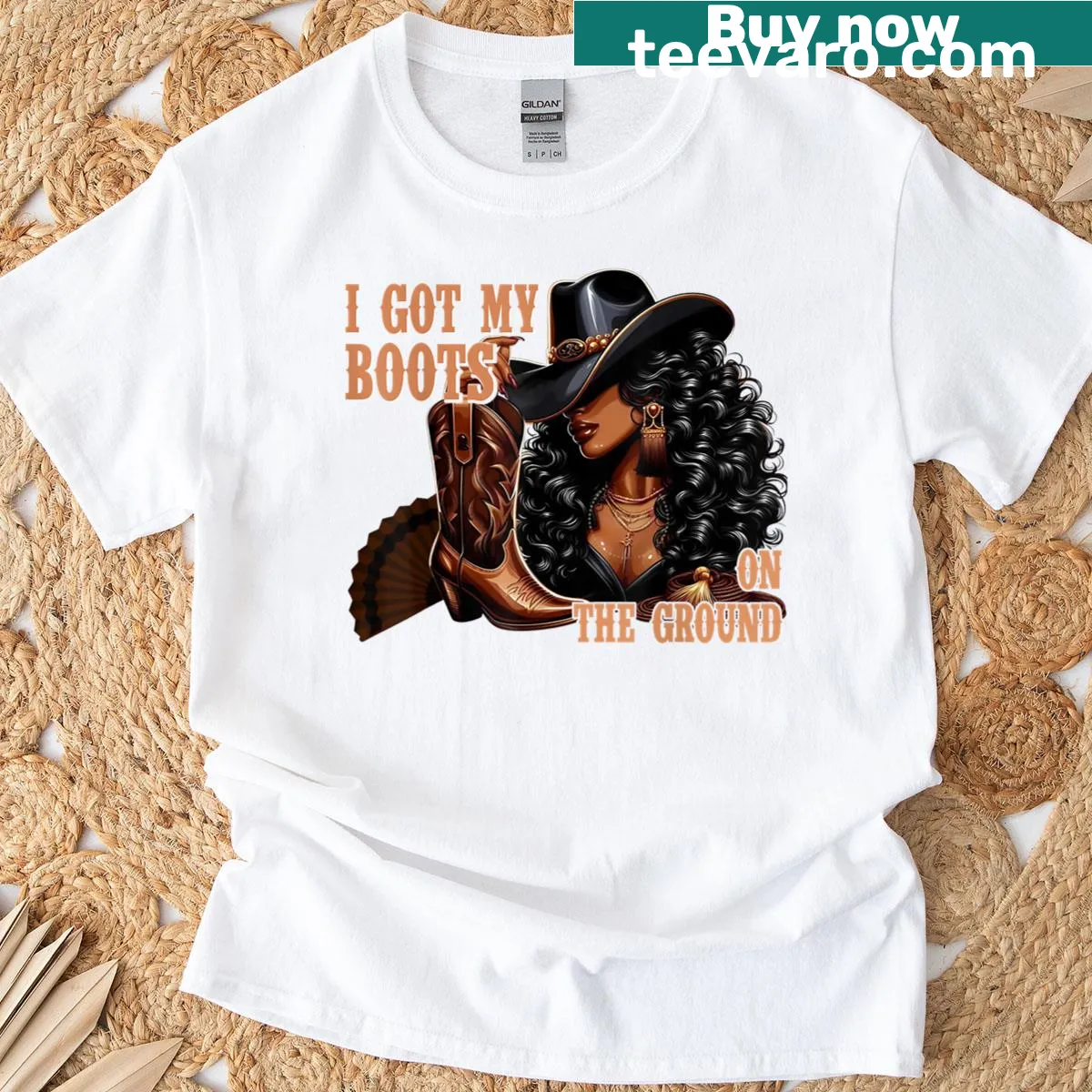 Empowering T-shirt with a bold Western cowgirl statement — on a men's t-shirt