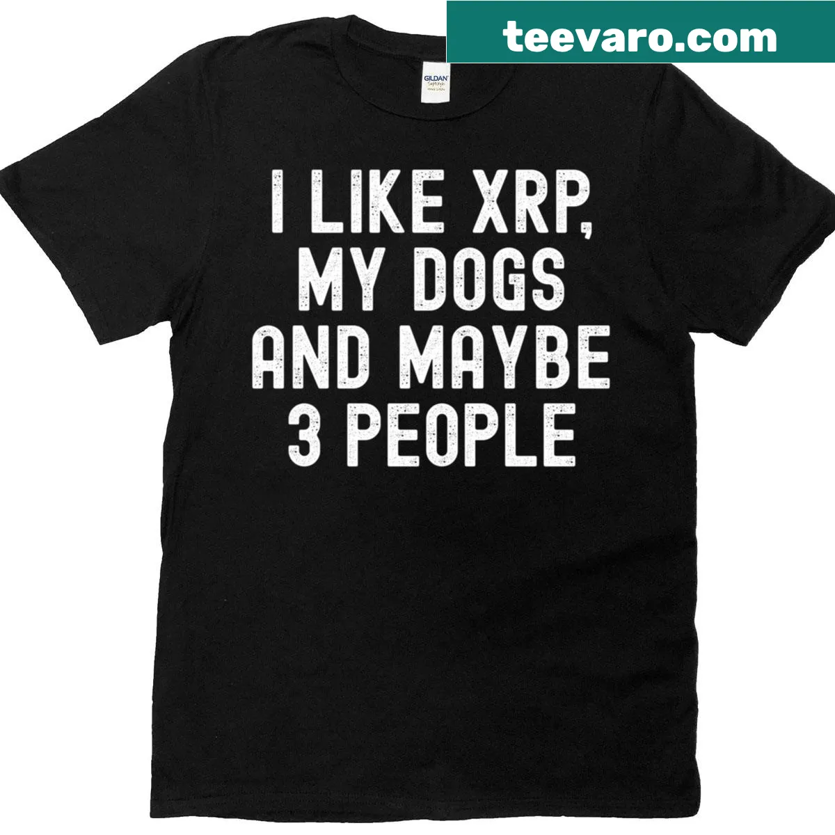 Humorous crypto-themed t-shirt for dog lovers — on a men's t-shirt