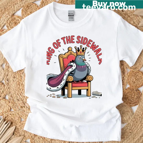 Illustrated pigeon graphic on a humorous T-shirt for city lovers
