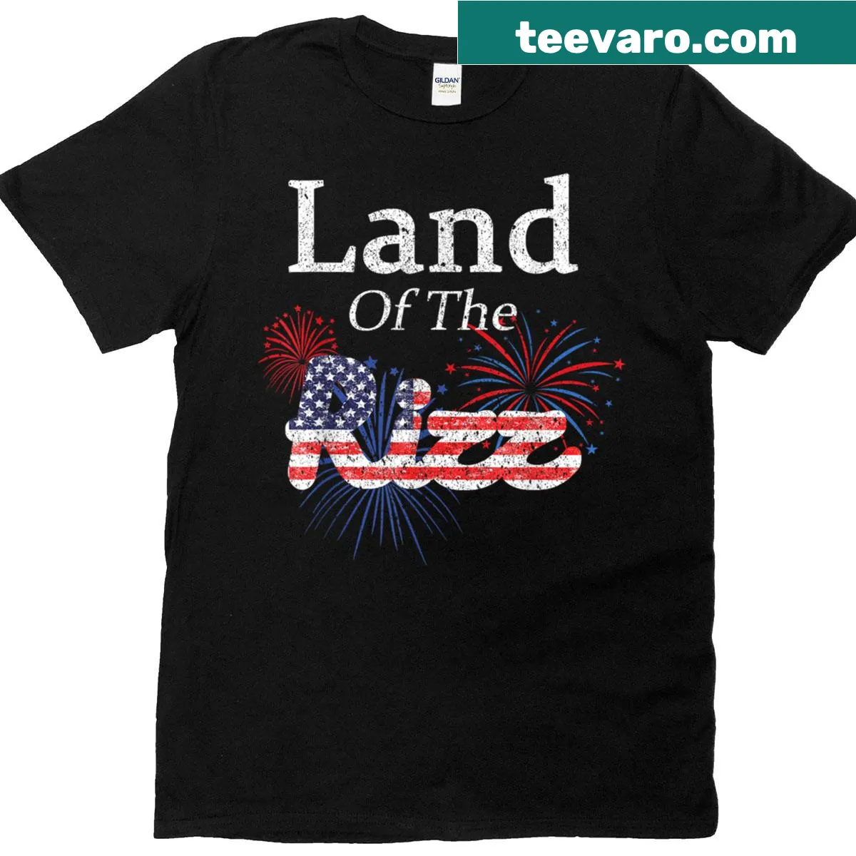 Patriotic fireworks celebration t-shirt for 4th of July — on a men's t-shirt