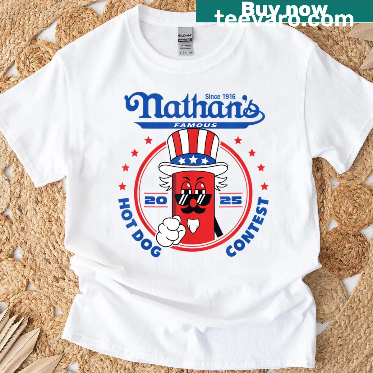 Cute chestnut and joey illustration t-shirt — on a men's t-shirt