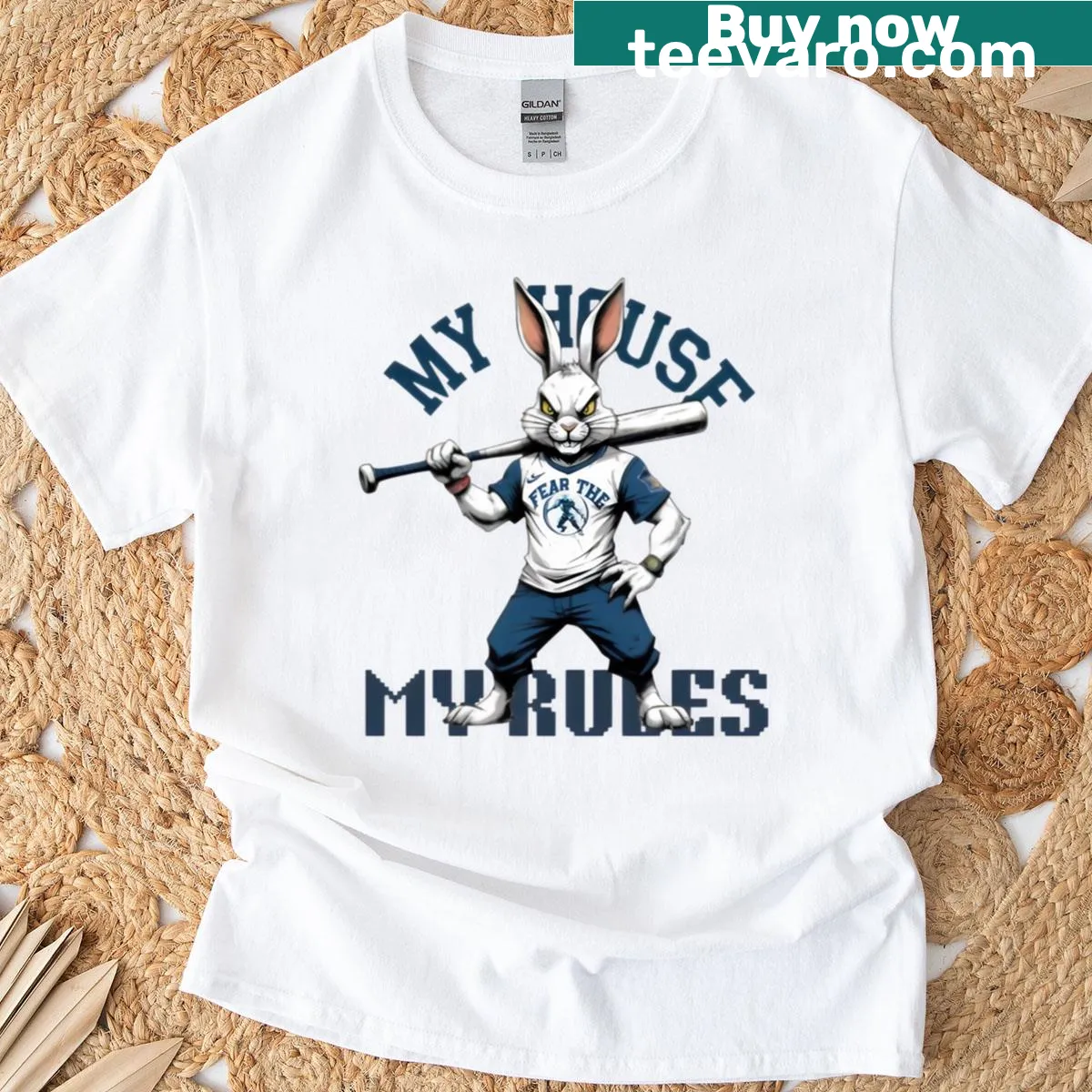 T-shirt with a soccer player silhouette in action — on a men's t-shirt