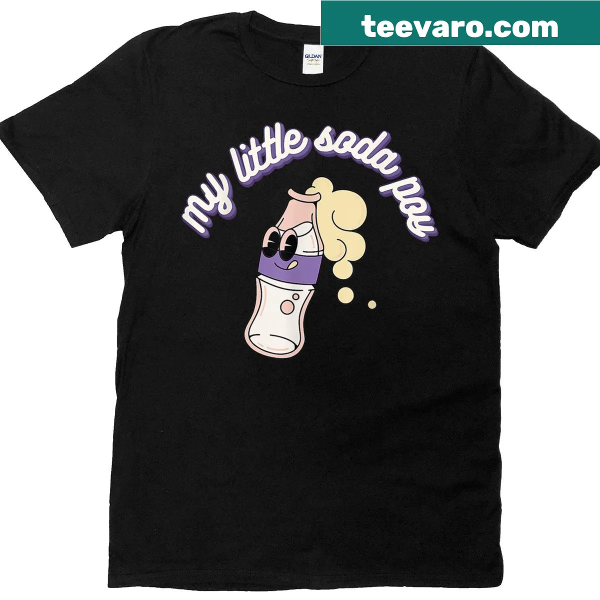 Adorable K-pop and soda pop graphic T-shirt for kids — on a men's t-shirt