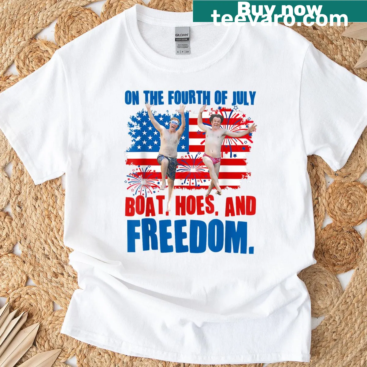 Funny typography T-shirt for Fourth of July celebrations — on a men's t-shirt